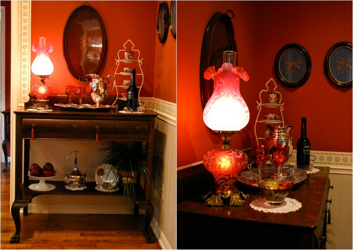 Grandma's Dining Table Setting Classic Style In Red