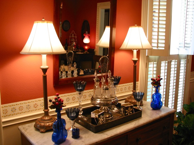 Grandma's Dining Table Setting Classic Style In Red