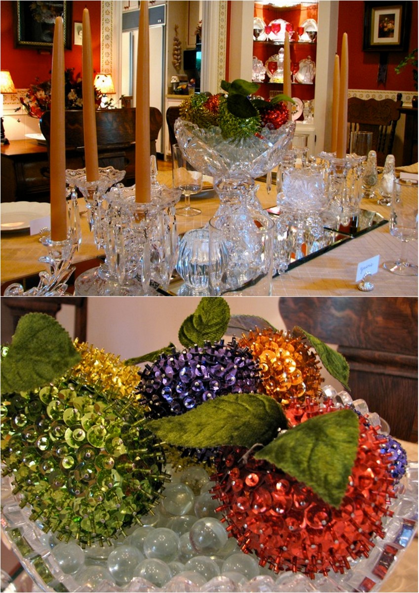 Grandma's Dining Table Setting Classic Style In Red