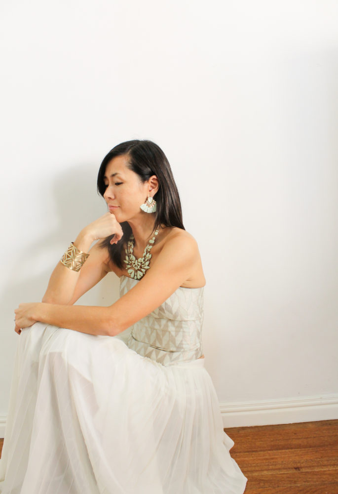Indian Design Inspired Tube Top In Mint Green & Silver | Chuzai Living